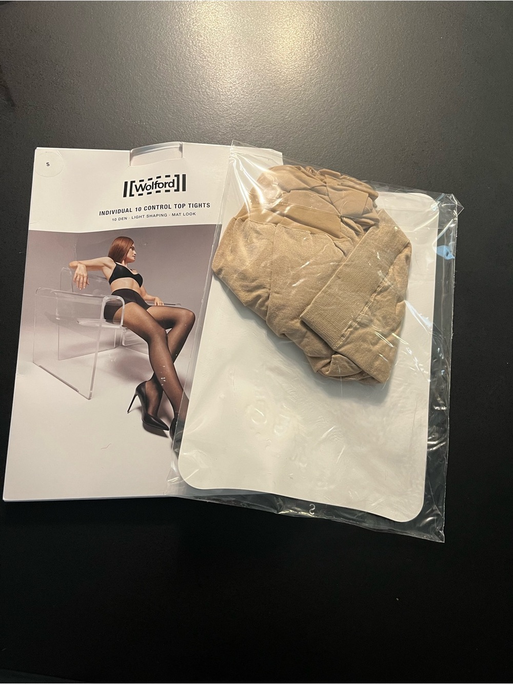 Wolford Individual 10 Control Top Cosmetic Tights Size Small New (Open Pack)